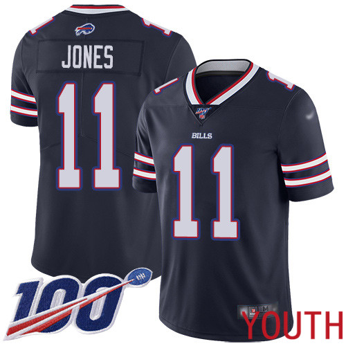 Youth Buffalo Bills #11 Zay Jones Limited Navy Blue Inverted Legend 100th Season NFL Jersey->women nfl jersey->Women Jersey